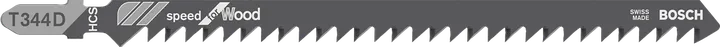 Bosch Speed for Wood 曲線鋸刀片，可快速切割木材。.